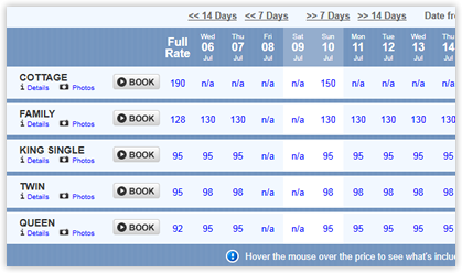 Book Now Button Booking Page